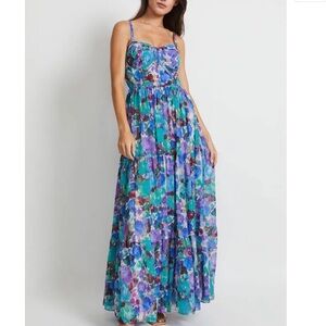 NWT PatBO bustier floral maxi dress size 8
